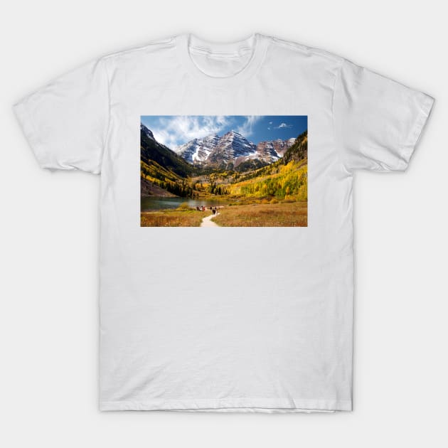 Maroon Bells T-Shirt by valentina9